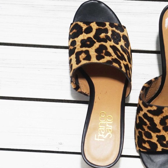 Franco Sarto Mckenna Genuine Calf Hair Wedge Sandal 7 - Picture 3 of 4